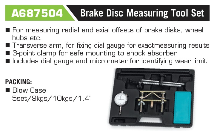 A687504 Brake Disc Measuring Tool Set